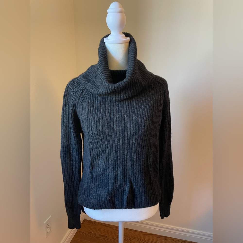 Club Monaco Charcoal Cowl Neck Sweater